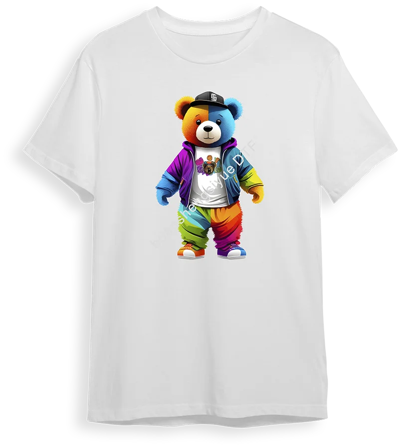 Teddy Bear ips Fashion Iron Patch Clothing T-Shirt DIY Hoodie JJacket Sticker DTF Clothes Hot Sticky Paper Sticker