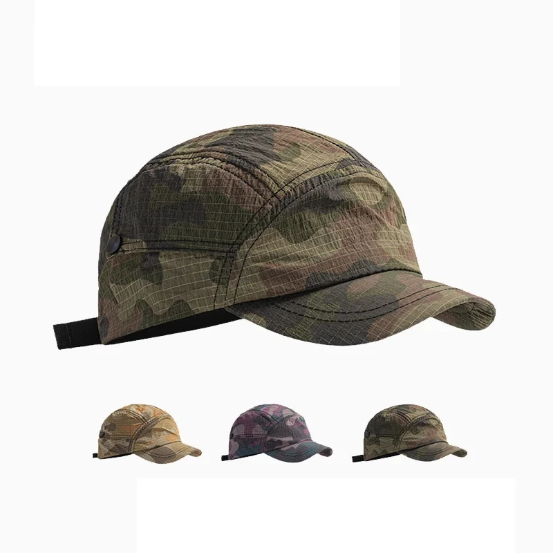 

Lightweight Short Brim Camouflage Running Caps Unisex Quick Drying Baseball Caps Outdoor Sports Cycling Snapback Camp Hat