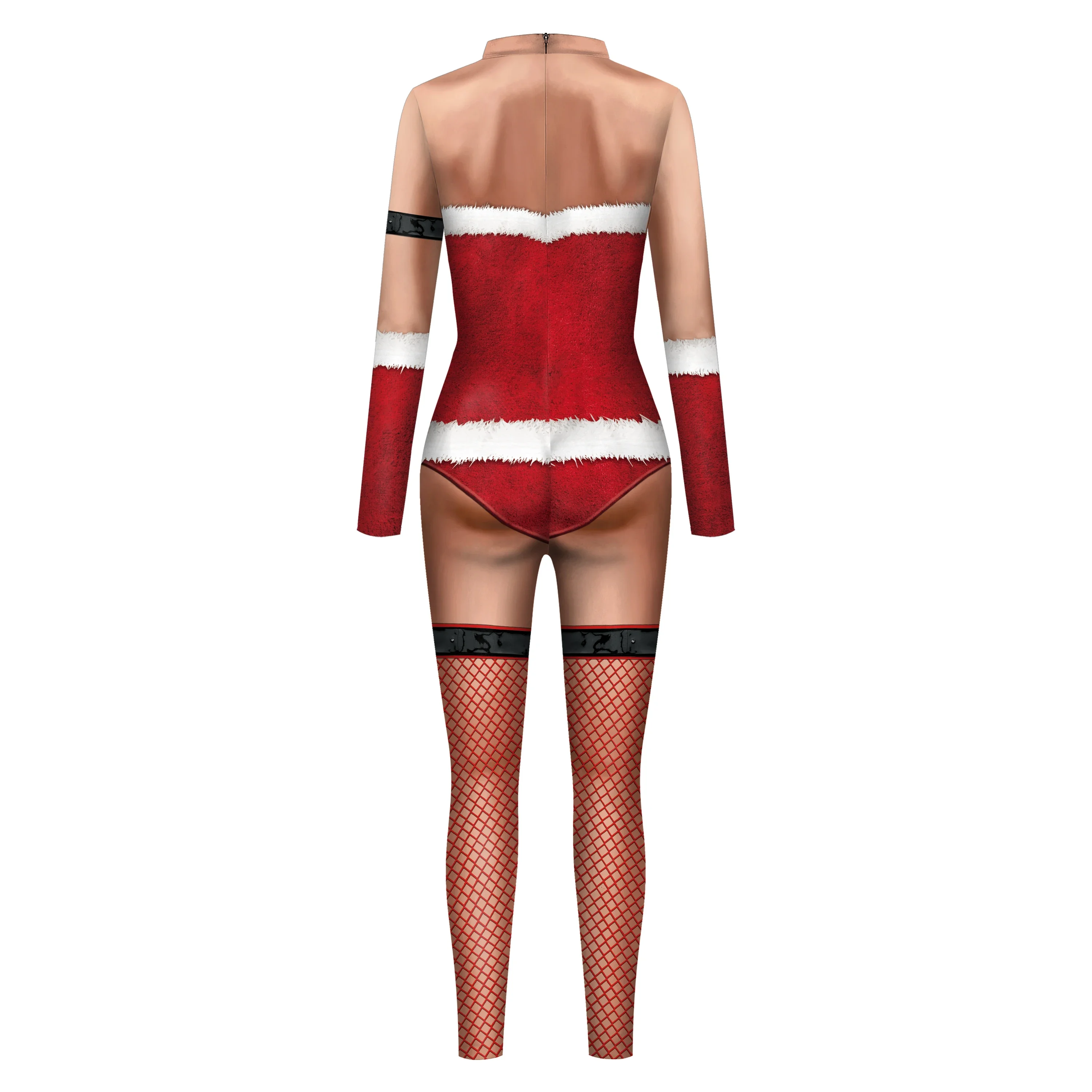 Mono de Navidad para hombre y mujer, traje de Cosplay para fiesta de vacaciones, conjunto de mono de Papá Noel para mujer, mono divertido con estampado Digital, novedad de 2024