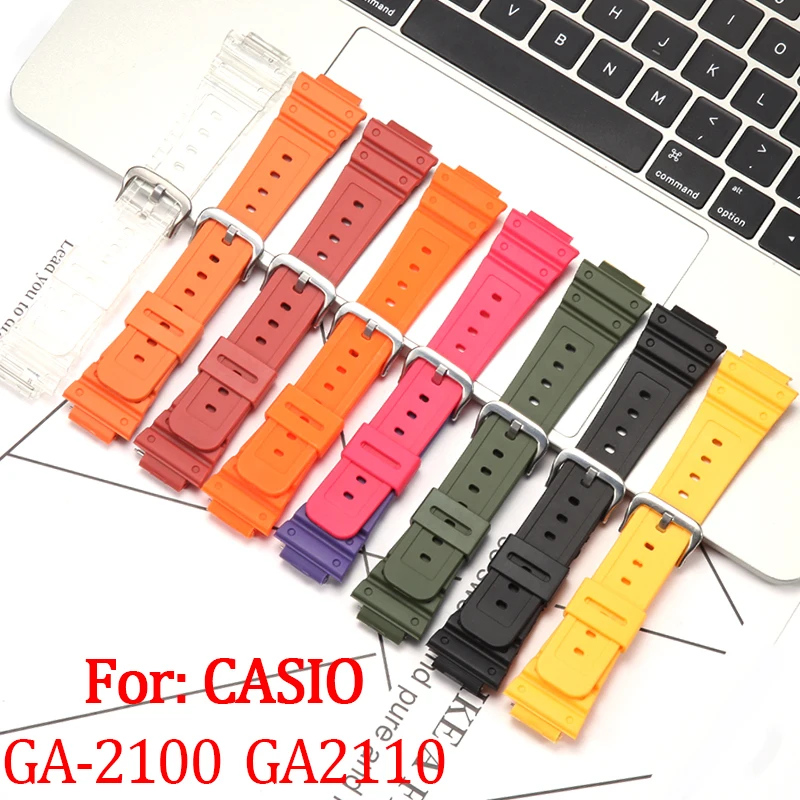 

Rubber Strap Suitable For Casio GA 2100 GA 2110 Men's Sports Waterproof Strap Watch Accessories Replacement Wristband