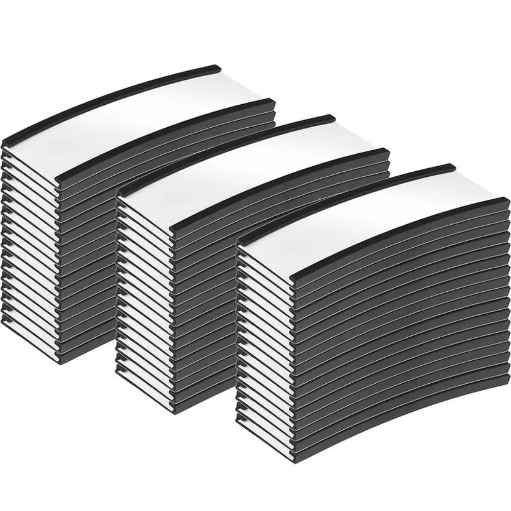 White Paper Cards Magnetic Label Holder Strong Magnet Mess Free C Channel Label Holder Removable Protective Film