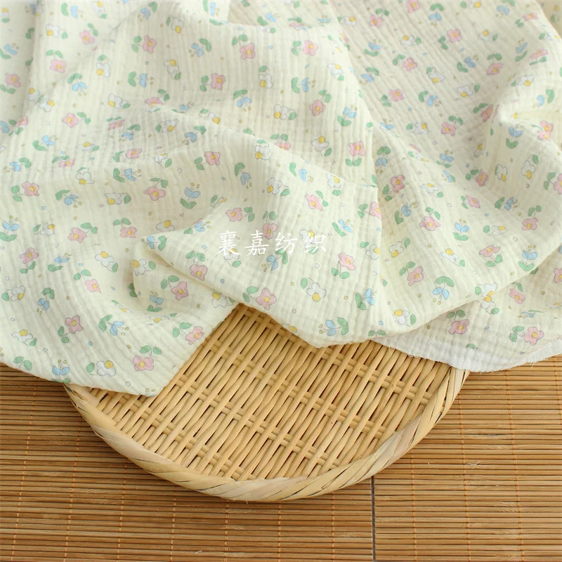 

135x50cm Double-Layer Cotton Crepe Fabric Soft Lightweight for Baby Clothes Blanket Swaddle Sleepwear Sewing Cloth