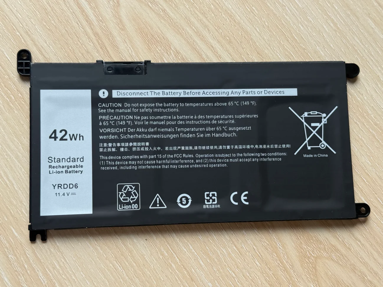 YRDD6 노트북 배터리 델 래티튜드 3300 3401 3379 보스트로 3491 3501 3590 3490 3591 5490 5581 5481 3400 3401 3405 3500 42Wh