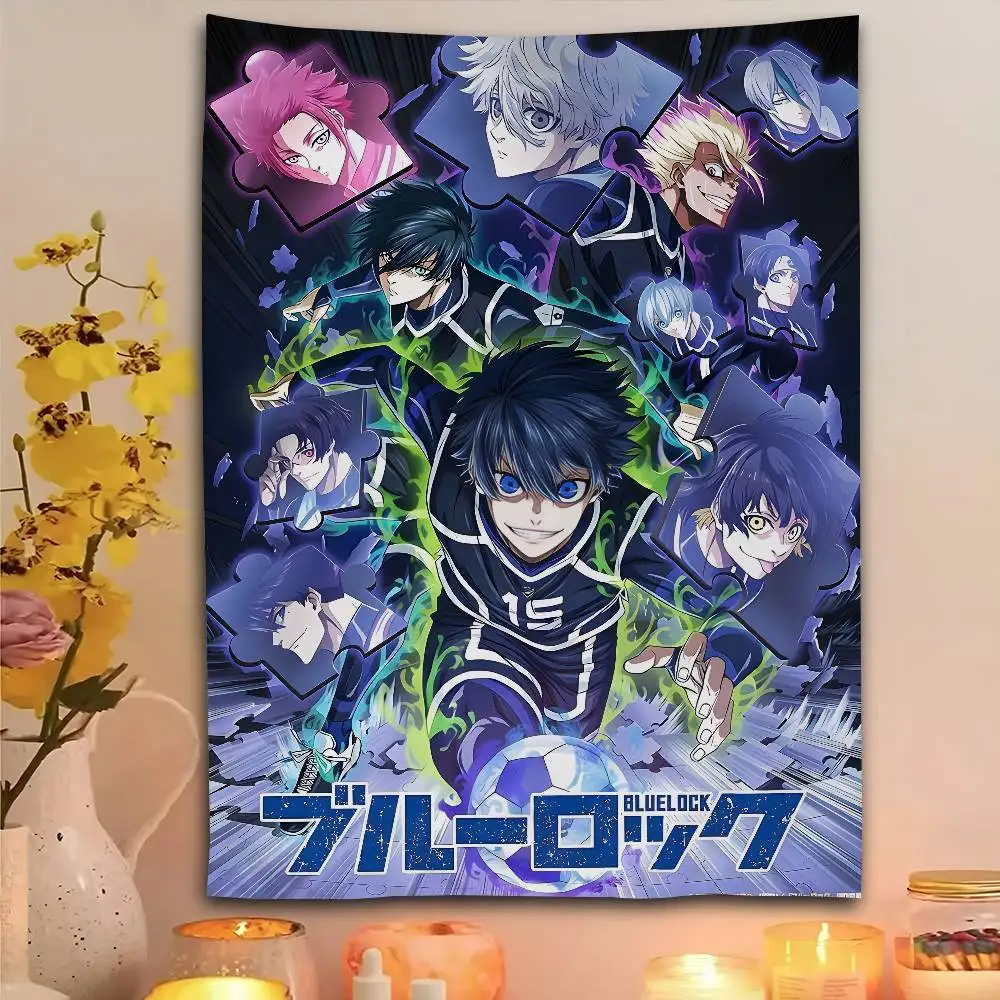 Anime B-BLUE L-LOCK Tapestry Bedroom Living Home Decor Bar Outdoor Festival Wall Hanging Decoration Background Art Banner