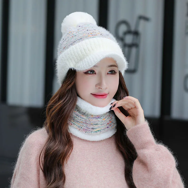 Singelila High Quality AutumnWinter Women's Plush Velvet Hat, Neck, Warm Hat, Scarf, Hat, Bike, Cowl, Outdoor, Ear Protection