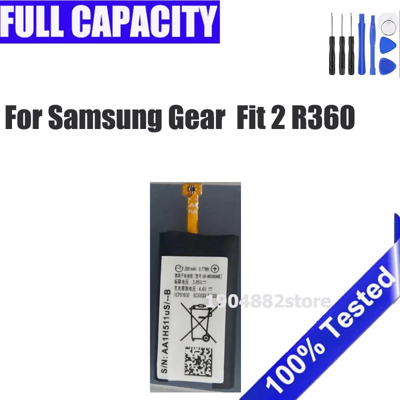 Brand New Battery For Samsung Gear Fit2 Fit 2 R360 EB-BR360ABE 200mAh Rechargeable  Bateria