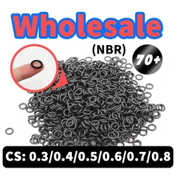 Thickness 0.3/0.4/0.5/0.6/0.7/0.8mm O-ring wholesale NBR 70A nitrile rubber gasket seal watch o ring Waterproof free shipping