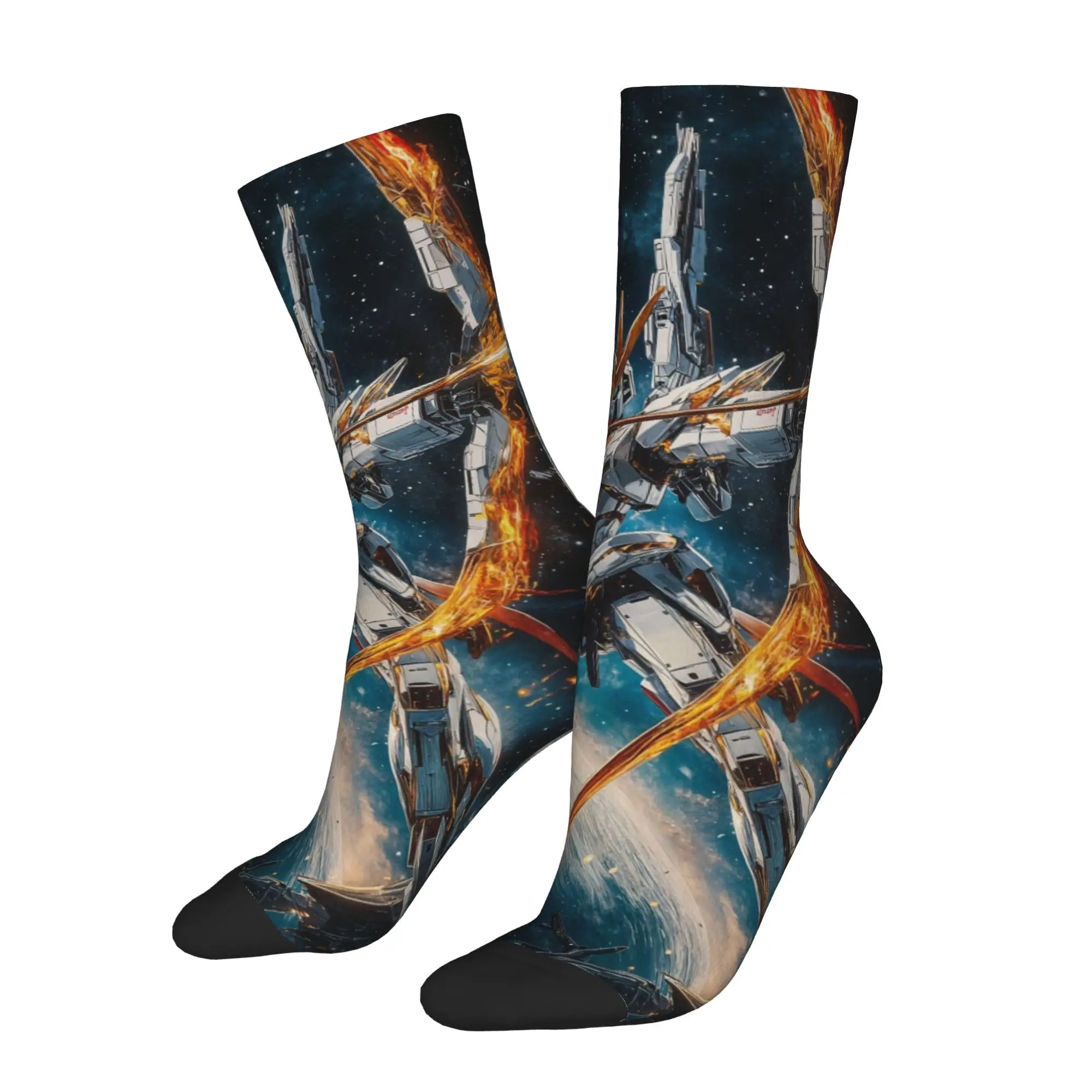 

1 Pair Funny Sock Gundam Robot Movies (7) Vintage Quality Pattern Printed Men Socks Novelty Men's Socks