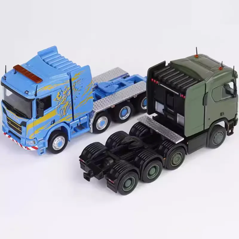 MASSDI 1/64 Scale R650 And Eight-Axis Semi-Low Deck Trailer Alloy