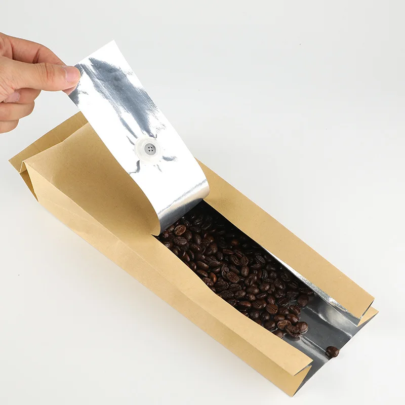 TETP 50Pcs 28wires Organ Coffee Beans Packaging Bag Machine Hot Seal Wholesale ZipLock Aluminum Foil Tea Nut Storage Dampproof