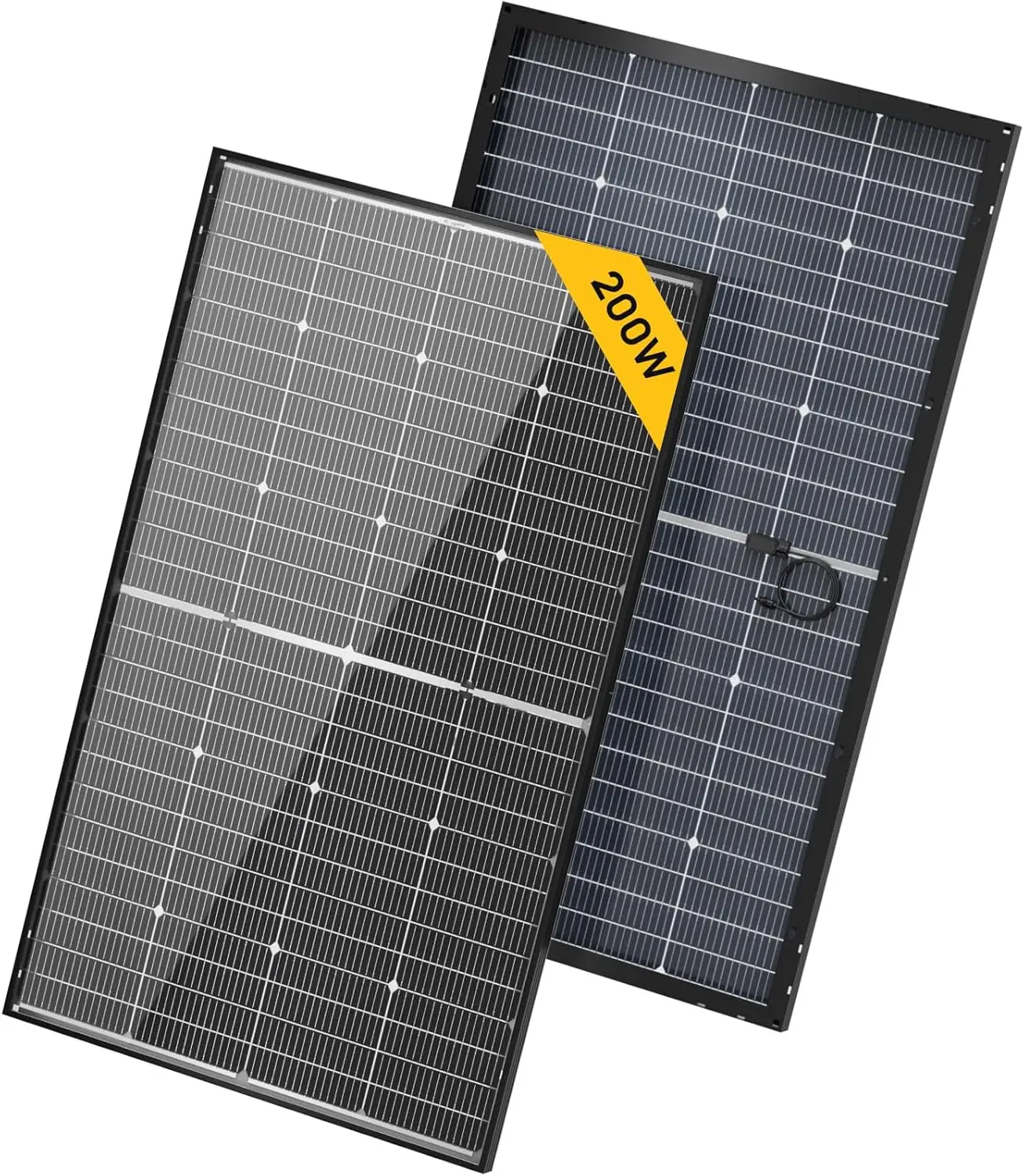 24V N-Type 16BB 200W Bifacial Solar Panel  24V 200 Watt Solar Panel, for RV Camping Boat Marine Log Cabin Roof Charing