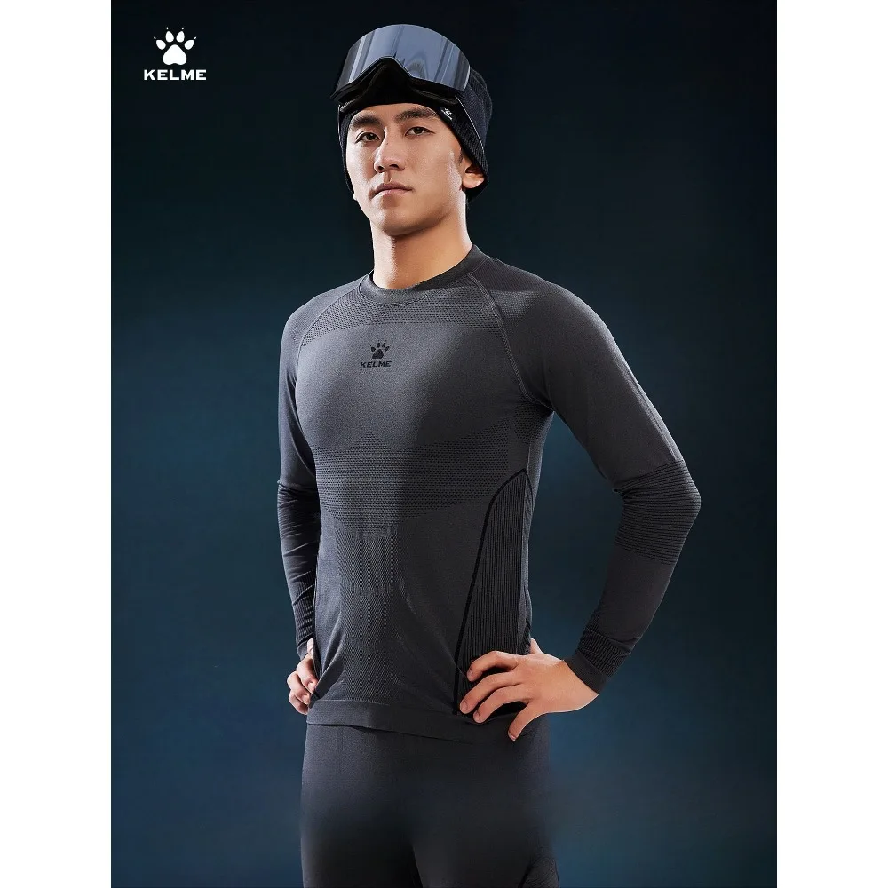 KELME Long-Sleeve High-Elastic Quick-Drying Compression Shirt for Football, Fitness, and Running - Base Layer with Quick-Drying