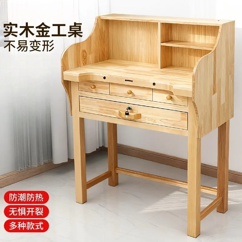 DIY Jewelry Workbench Bench Pin Bench Peg Wooden Jewelers Work Table Gold Silver Smithing Micro Pave Setting Desk