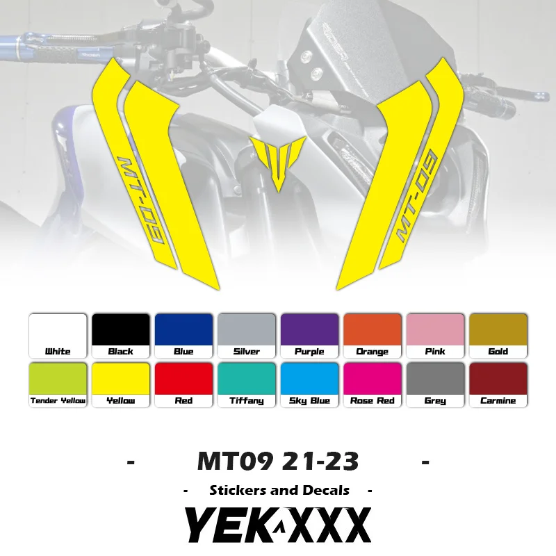 

For YAMAHA MT09 MT-09 MT09SP 21 22 23 Intake Pipe Fairing Shell Line Sticker Decal Hollow Design MT 09 2021 2022 2023