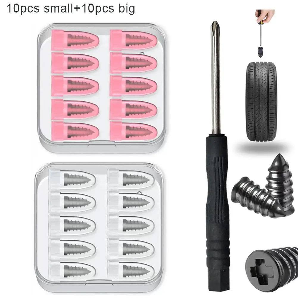 Auto Vacuüm Band Reparatie Nagel Band Reparatie Tool Set Auto's Vrachtwagen Rubber Band Punctie Motorfiets Reparatie Lijm Nagels
