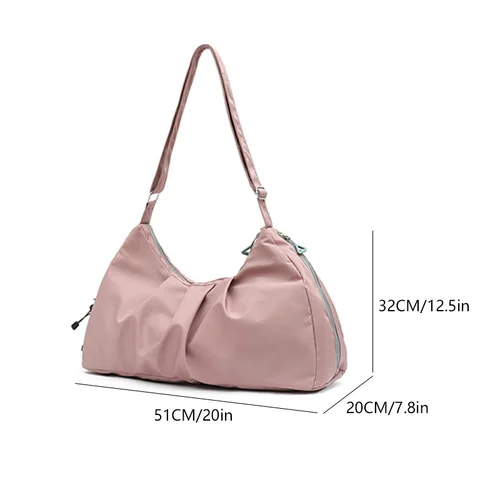 Imagen 2 del producto Bolsa de yoga de un solo hombro, bolsa de viaje de nailon de gran capacidad, bolsa de fitness multifuncional y minimalista, bolsa de gimnasio