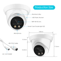 New 4K 8MP IP Camera Audio Outdoor POE H.265 Onvif Wide Angle 2.8mm AI Color Night Vision Home CCTV Video Surveillance Security 2