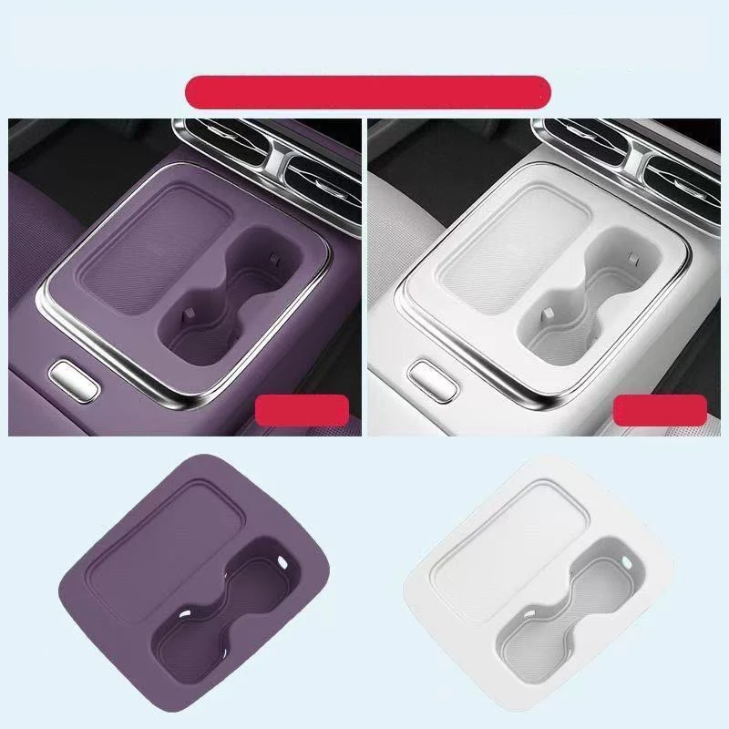 السيارات ل Leapmotor B01 2025-2026 سيارة التحكم المركزي شحن لاسلكي بطانة حماية من السيليكون حامل أكواب الماء وسادة الملحقات الداخلية #6