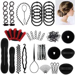 53Pcs/Set Multi-style Women Hair Accessories Braid Styling Hairpins Twist Bridal Hair Artifact Girls Styling Tools