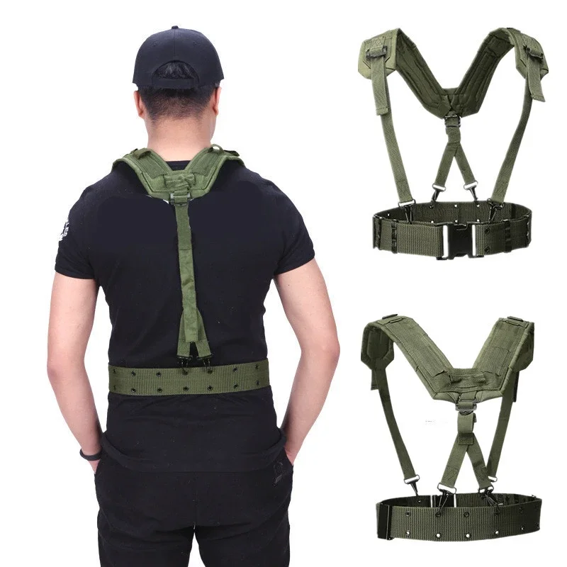 Outdoor Adjustable Equipage Suspender X Type Tactics Braces New Tactical Suspenders Men Duty Belt Harness Combat Readiness Strap