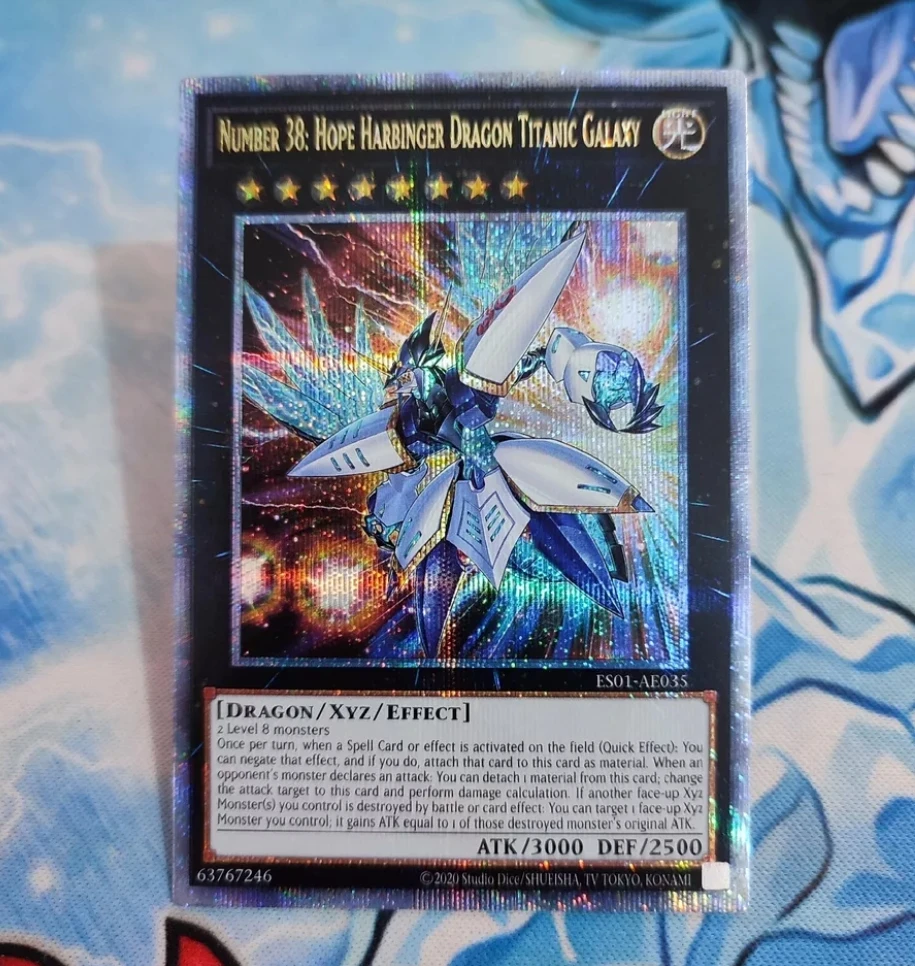 Yugioh KONAMI ES01-AE035 Number 38: Hope Harbinger Dragon Titanic Galaxy 25th Quarter Century Secret Asian English Mint Card