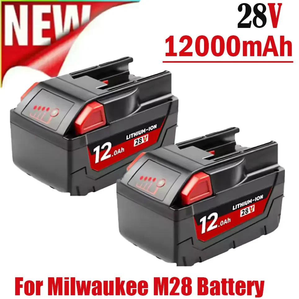 

28V 12.0Ah For Milwaukee M28 Battery Li-Ion Replacement Battery For Milwaukee 28V M28 48-11-2830 0730-20 Tool battery