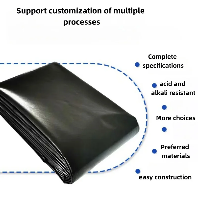 Heavy Duty HDPE Geomembrane Sheet Customized for Fish Pond Dam Canal Reservoir Landfill and Mining Applications