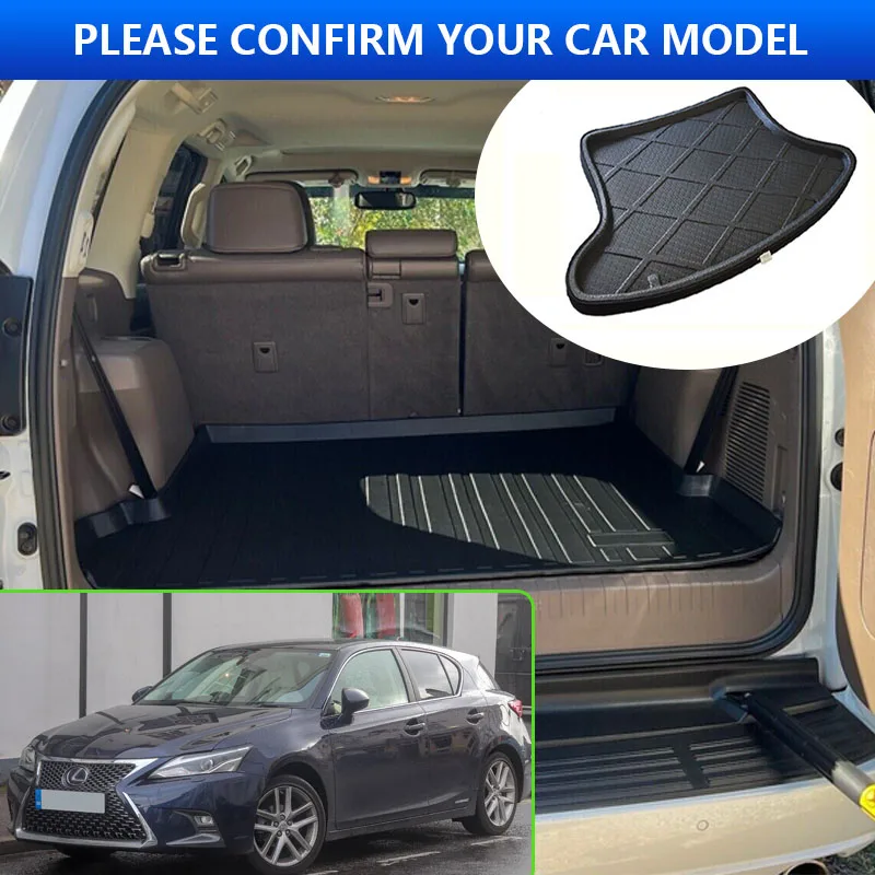 For Lexus CT 200H 2011~2017 2012 2013 2014 2015 2016 Car Rear Trunk Protector Pad Waterproof Liner Anti-Fouling Mats Accessories