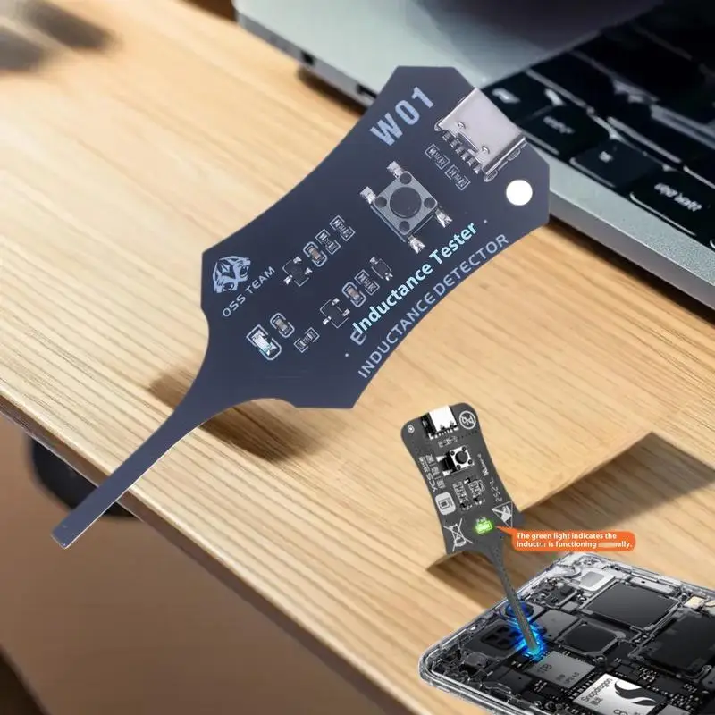 1Pcs Rapid Inductance Coil Detector, Motherboard Testing Device for PC Repair and Electromagnetic Survey