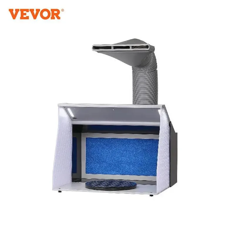 VEVOR Airbrush Spray Booth Portable Hobby Airbrush Paint Spray Booth Kit with 4 LED Light Powerful Dual Exhaust Fans