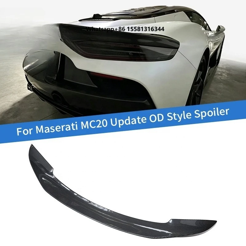 OD Style Dry Carbon Fiber Rear Ducktail Spoiler for  MC20 Coupe Trunk Wing Supercar Exterior Aero Modification Parts