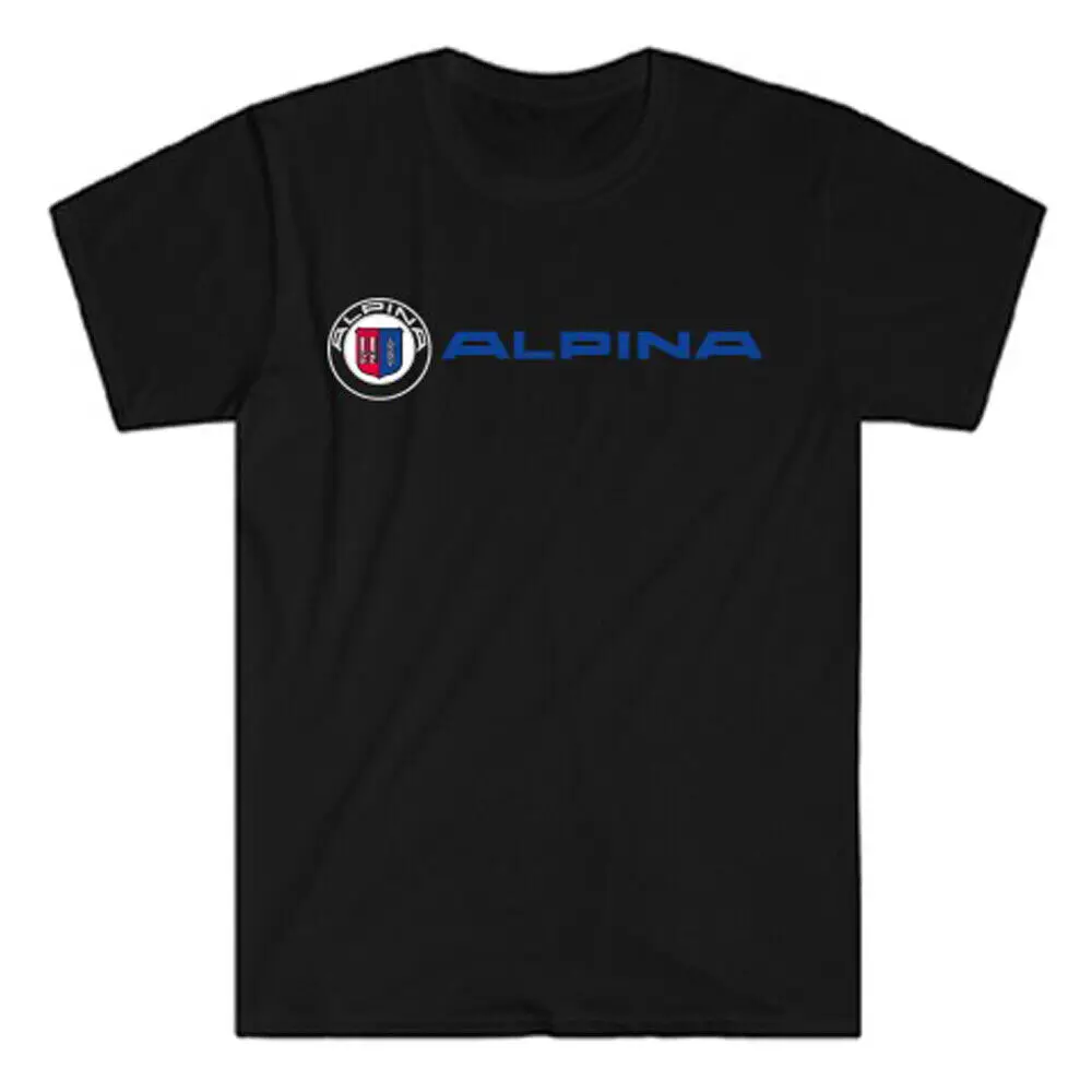 Camiseta masculina do logotipo Alpina Racing Tuner, preto, tamanho S para 5XL