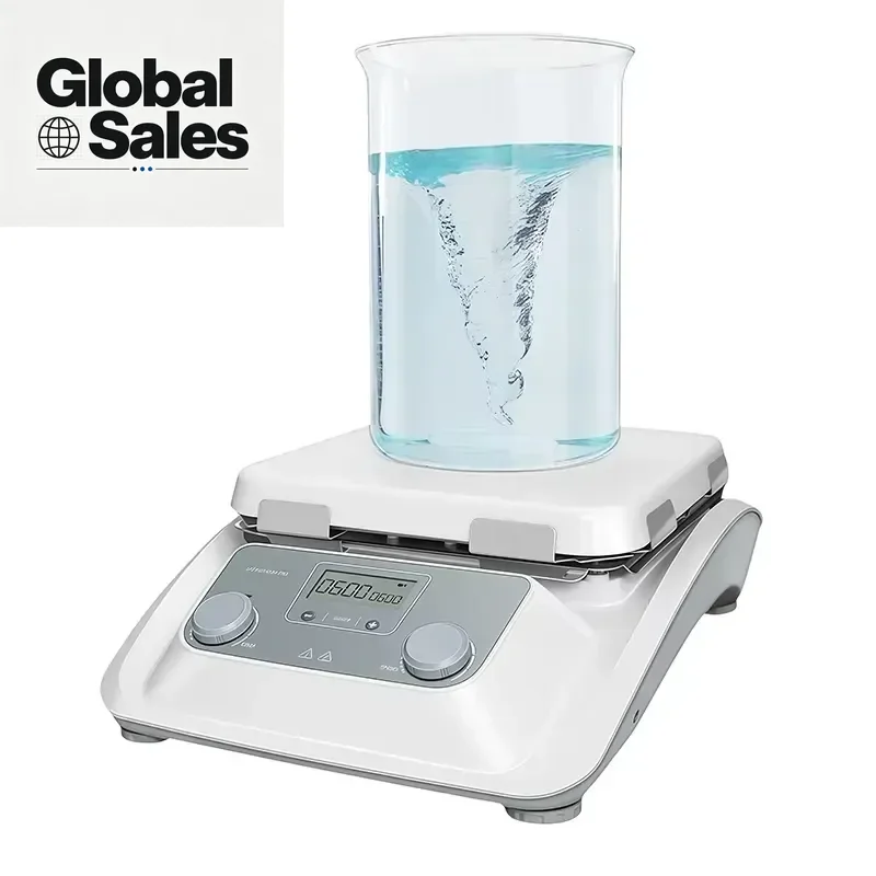MS10-H500-Pro 10 Inch Ceramic Plate Digital Magnetic Hotplate Stirrer 500°C Laboratory Heating Equipment
