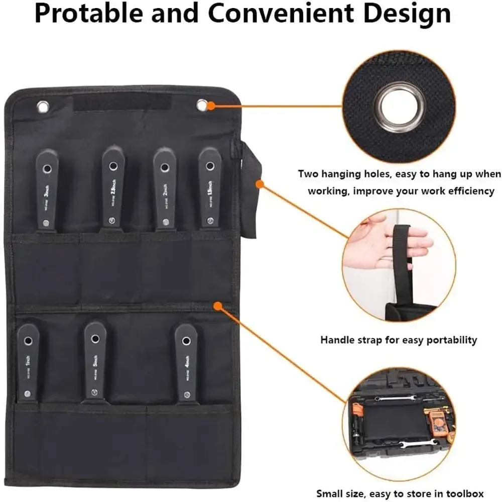 7 قطعة مجموعة المعجون الصلب الكربوني للحوائط الجافة السلس دريوال الزاوية أداة مجموعة فليكس الطلاء مكشطة للخشب 7 السكاكين أحجام لينة قماش #2