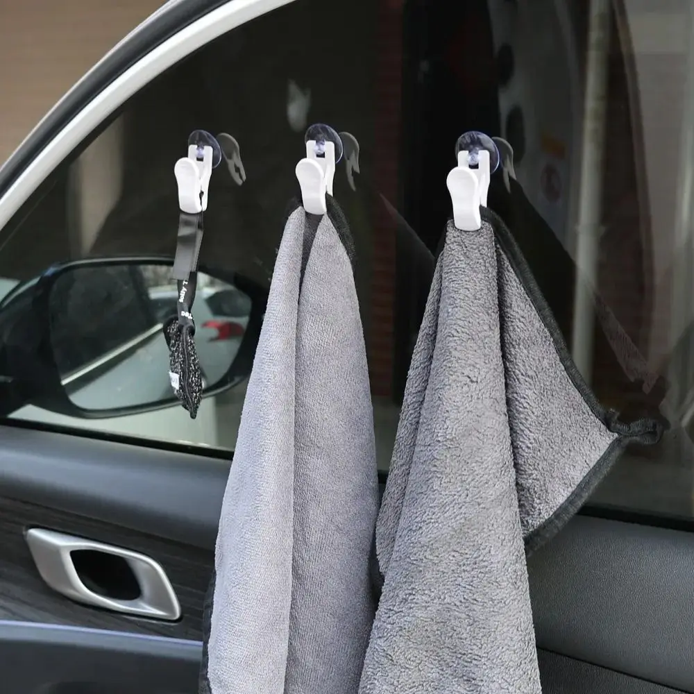 1/4pcs Fixed Suction Cup Storage Clip Multifunctional Hook ABS Bathroom Storage Clip Refrigerator Messages Bill Storage