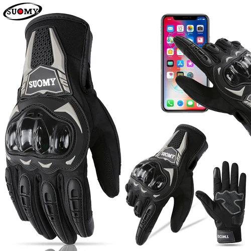 Suomy Guantes impermeables de invierno para motocicleta, Guantes para hombre y mujer, Guantes de motociclista para Motocross, guantes para ciclismo con pantalla táctil, M-XXL