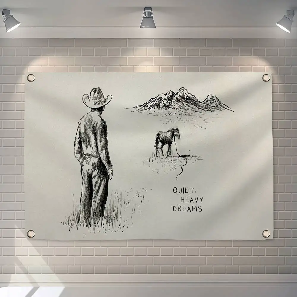 Zach B-Bryan With Heaven On Top 150 x 200 cm 60 x 90 cm Flaggen-Dekoration für den Außenbereich, Picknick, Party, Zuhause, Camping, Party, Kunst, zum Aufhängen, Banner – Detail 9