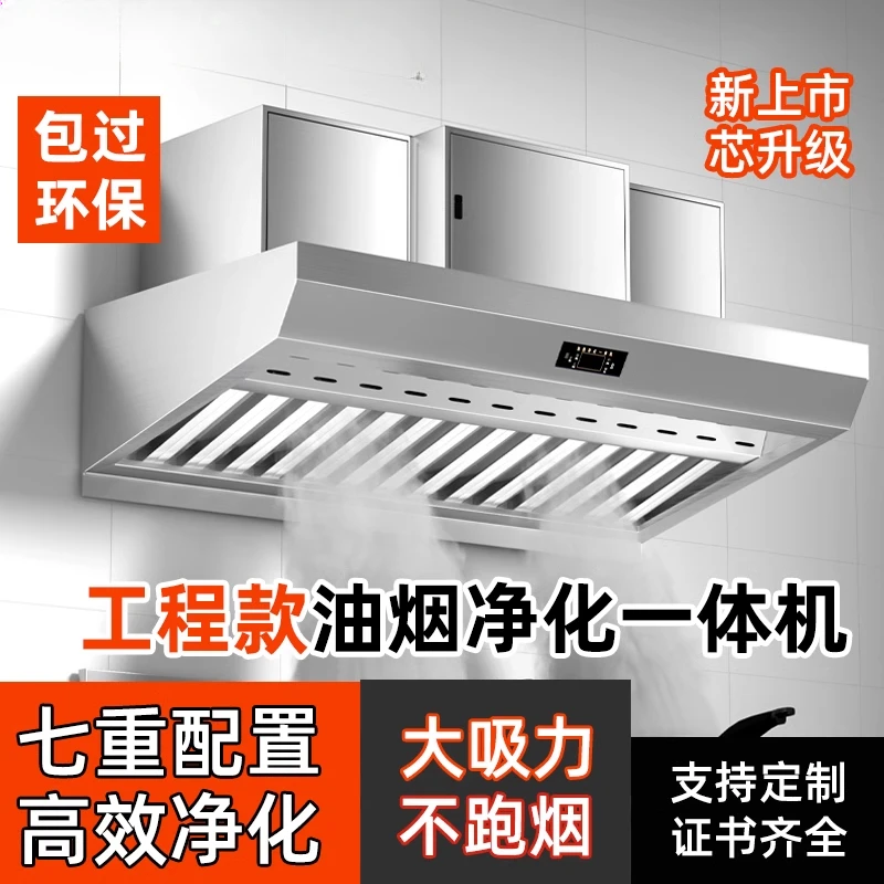 Commercial Kitchen Fume Purification Machine Large Suction Low-Altitude Emission Range Hood Purifier