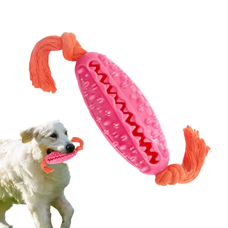 

Pet Interactive Chew Toy Double-Sided Sawtooth Dog Toy For Healthy Teeth Food Dispenser Toy With Knotted