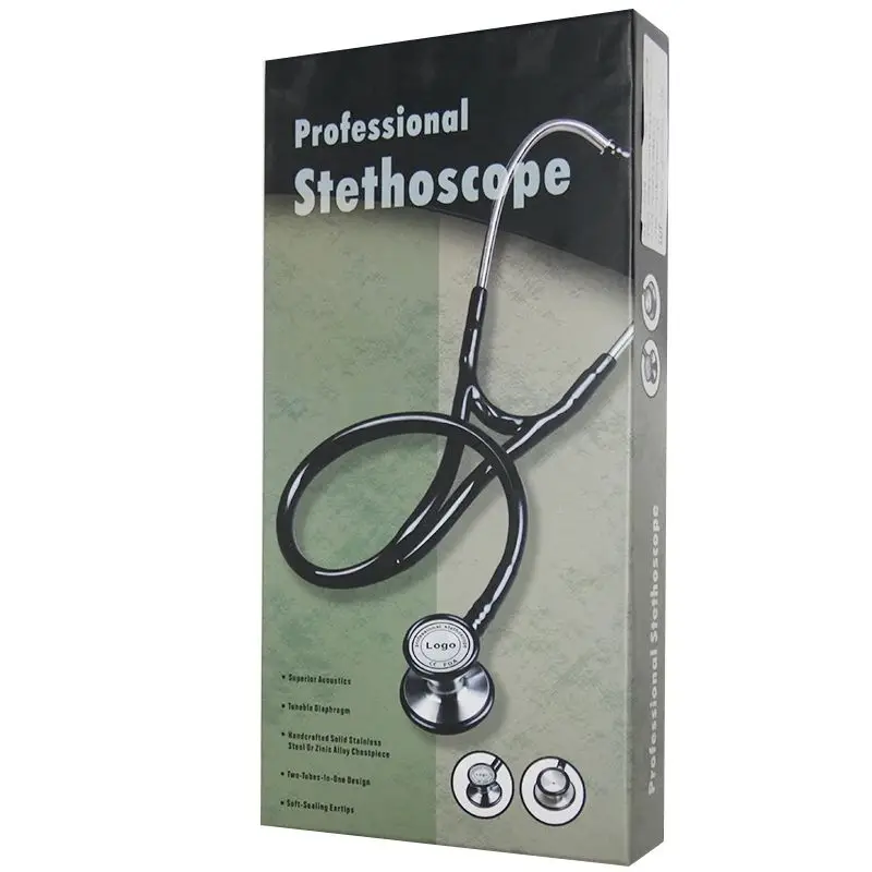 Stethoscope Heart Cardiology for Doctor Nurse Student Medical Equipment Device Tool Classic Black Estetoscopio Health Care