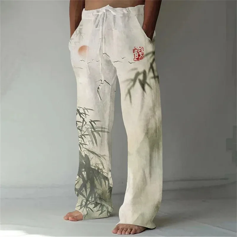 

2025 широкие новые мужские спортивные штаны с 3D принтом Кита-убийца, универсальные модные повседневные спортивные штаны с карманами и шнурком