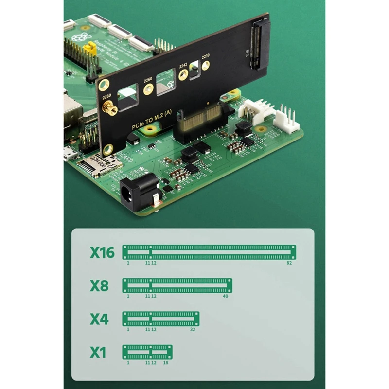 For Raspberry Pi CM4 PCI-E To M.2 Adapter Compute Module 4 Nvme SSD Multi-Function Portable Adapter Card Replacement Spare Parts