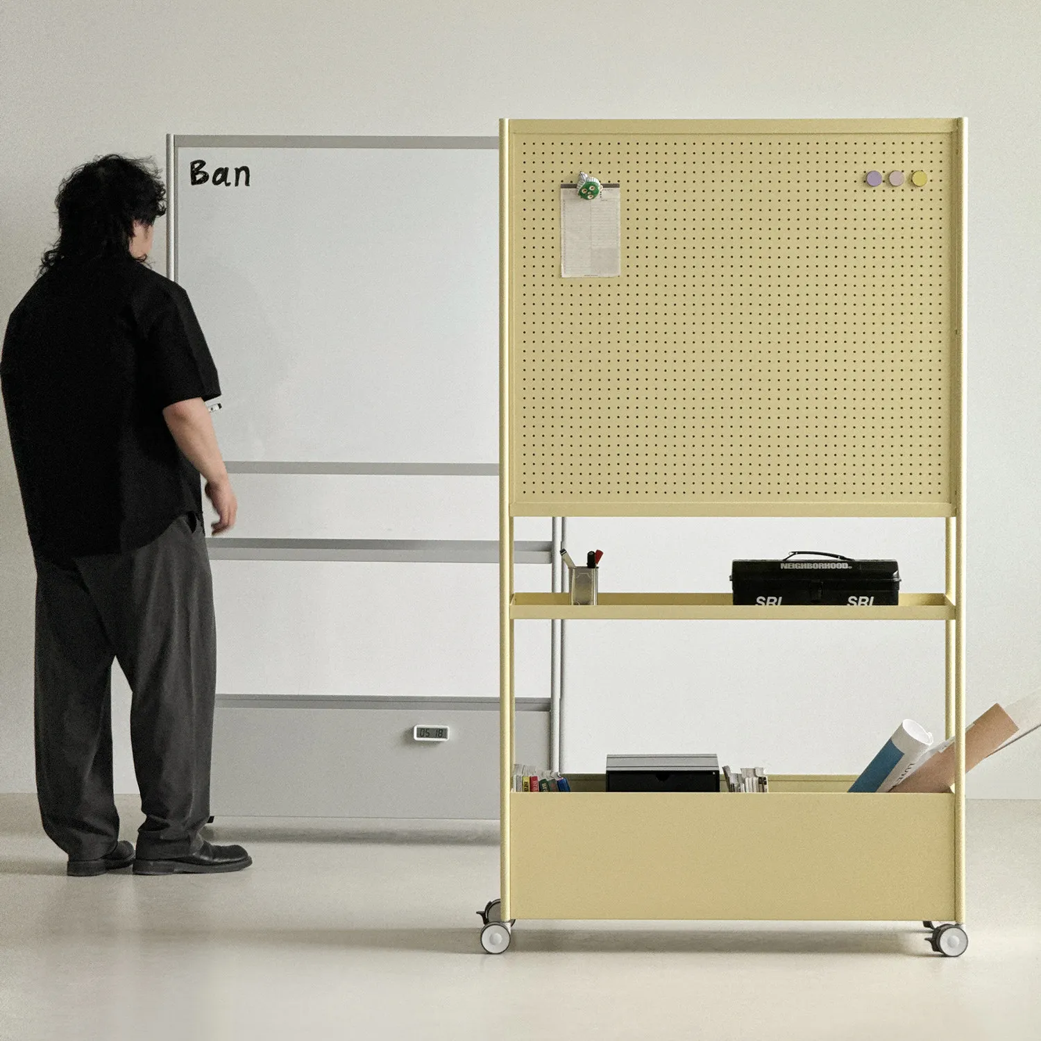 Cart Studio Movable Cave Board Storage Rack Household Storage Multi-layer Metal