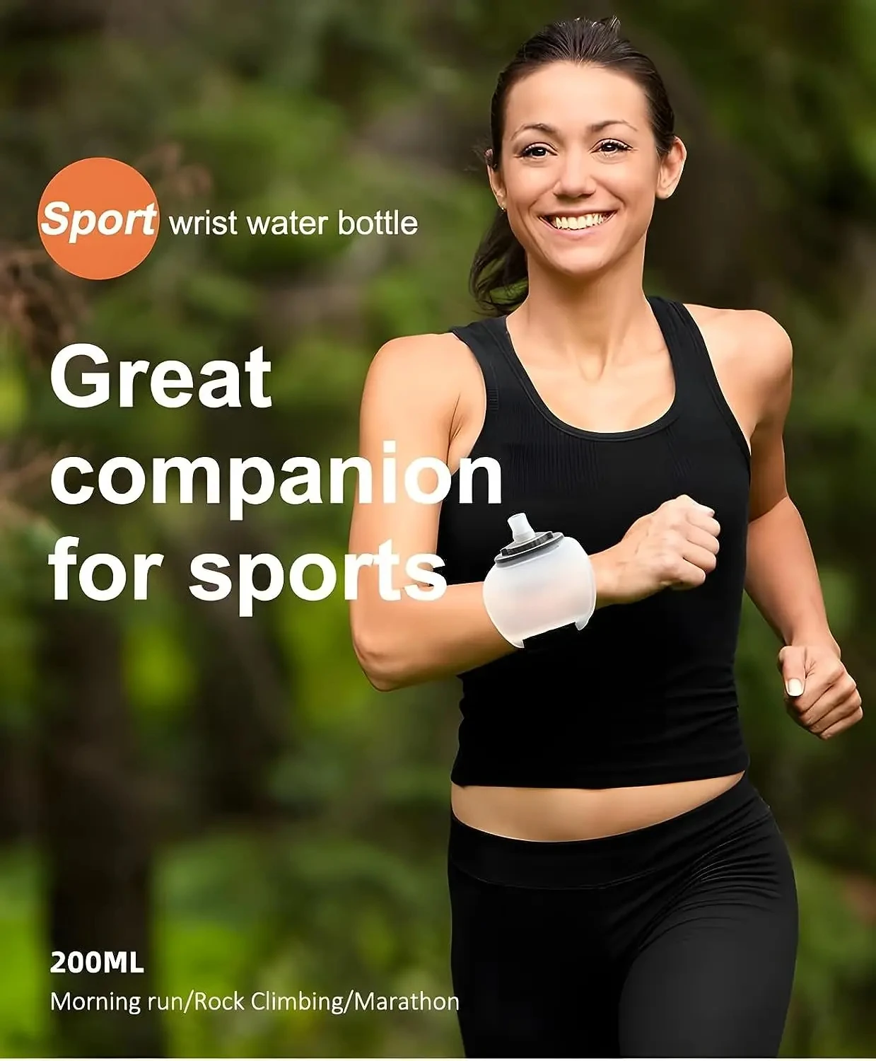 Whether you're out jogging, biking, yoga or hitting the gym, this portable wristband water bottle will free your hands and keep