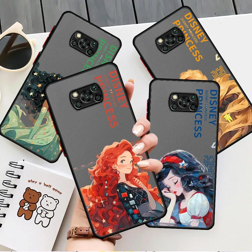 Disney Princess cute Phone Case for Xiaomi Poco X4 GT X4Pro5G X3 NFC C40 M5s M5 X3Pro M3 Soft Cover