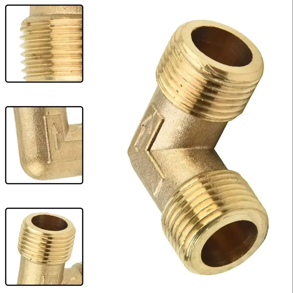 16.5mm Male Thread Check Valve Elbow Coupler For Oil-Air Compressor Air Compressor Fittings Brass