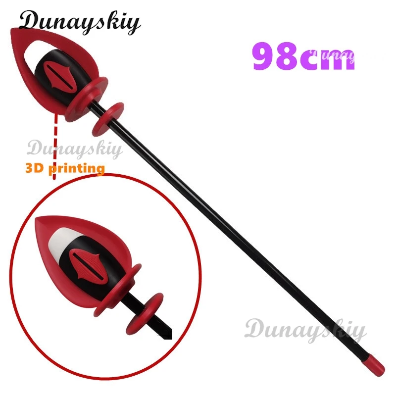 NEW Hazbinin Cosplay ALASTOR Cosplay Prop Wig Detachable Vertical Microphone Stick Cane Halloween Carnival Party Nail Glove