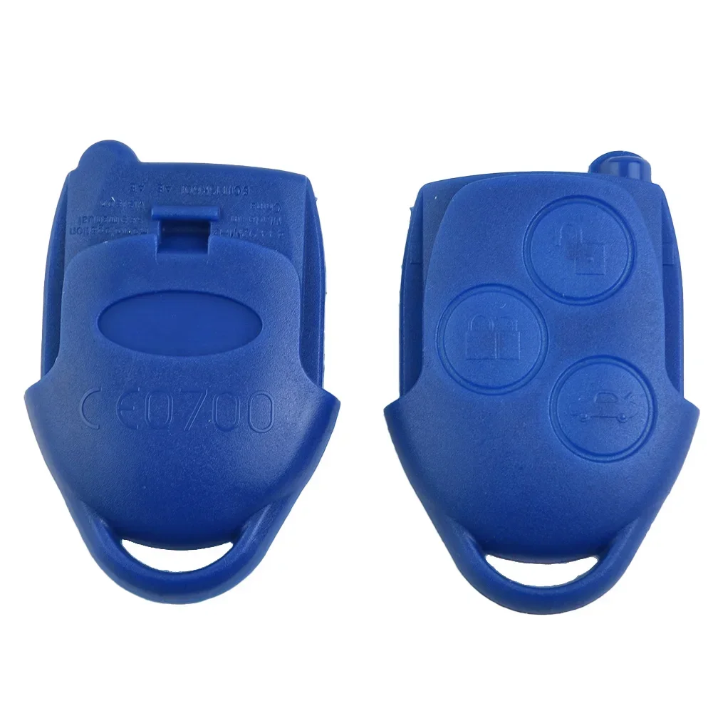 Funda piezas mando a distancia para coche Ford, carcasa de 3 botones ABS, accesorios azules para llave, para Transit Connect MK7 06-14, 1 unidad