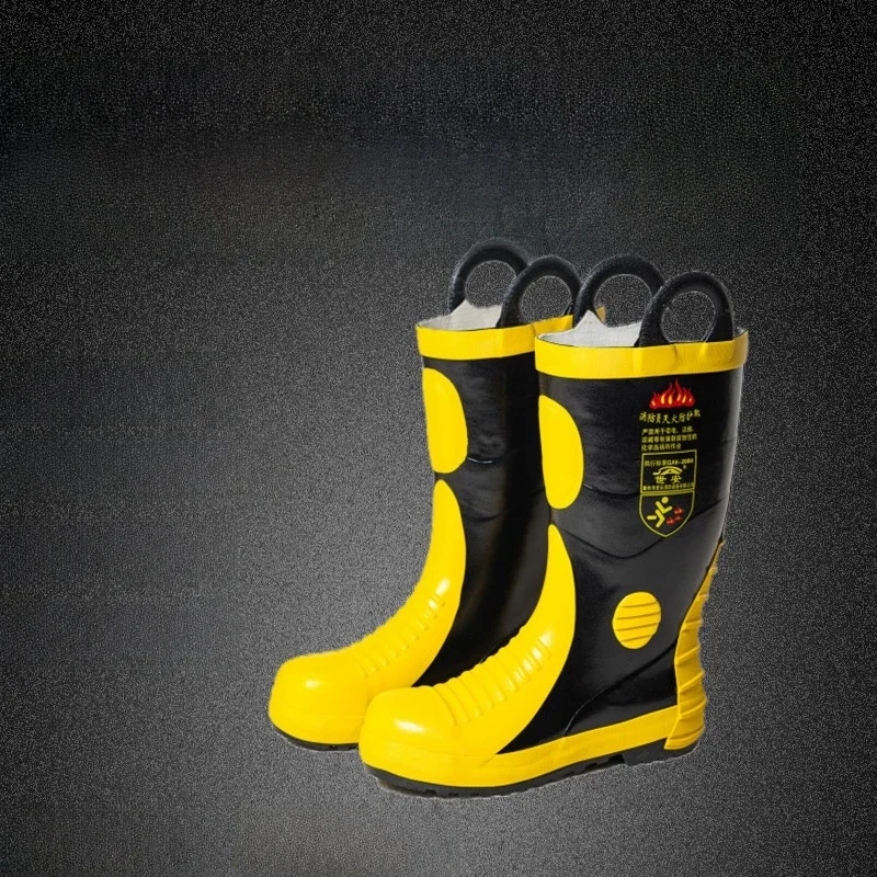 

Пожарные защитные ботинки, устойчивые к огню и истиранию, боевые ботинки с защитой от ударов и проколов, резиновые средства защиты ног