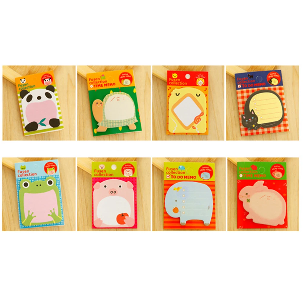 1-5 ชิ้น Charming Animal Series MeMO Pad บุ๊คมาร์ค Point It สติกเกอร์กระดาษอุปกรณ์สํานักงานโรงเรียนการเขียน Pad Notebook Notepad